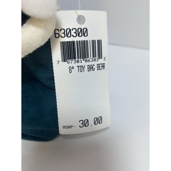 NWT AnnaLee Christmas White  8" Toy Bag Bear Holding Presents Collectible No Box - Picture 3 of 8